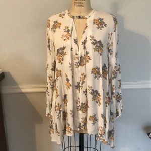 Free People floral print tunic